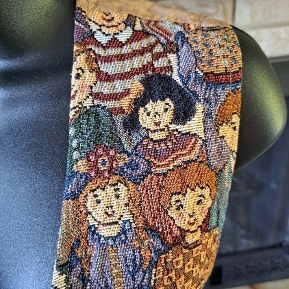 Vintage Facets by Mirrors Vest Women's Tapestry People Cotton Blend  Size  Med - Picture 2 of 11